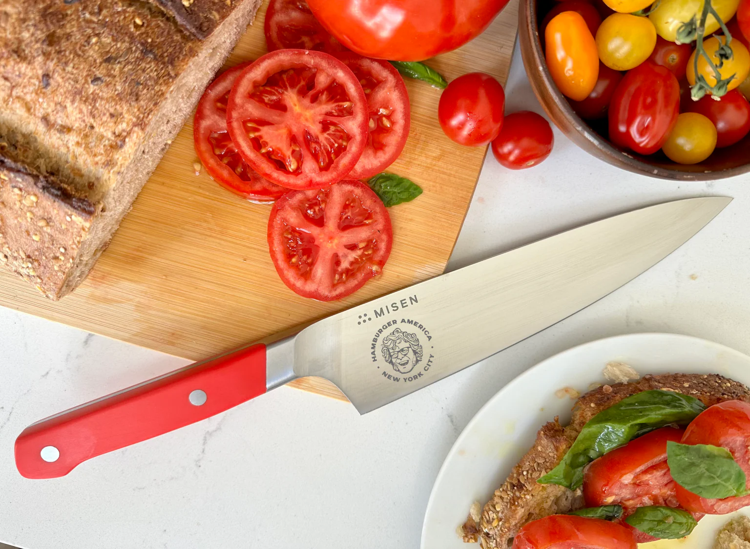 Misen x George Motz - Hamburger America 8 inch Chef's Knife - AUS-10 - Final Sale - Image 3